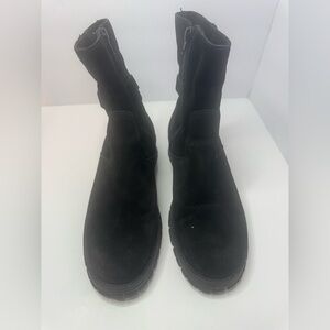 La Canadienne Black Suede Ankle Boots Size 7M